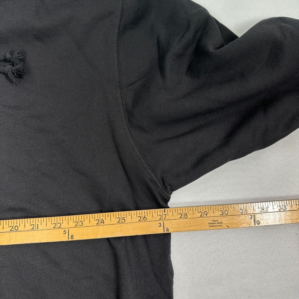 NWT Bayside Hoodie Mens 2XL Black Made in USA Streetwear Heavyweight Basic - Picture 4 of 5